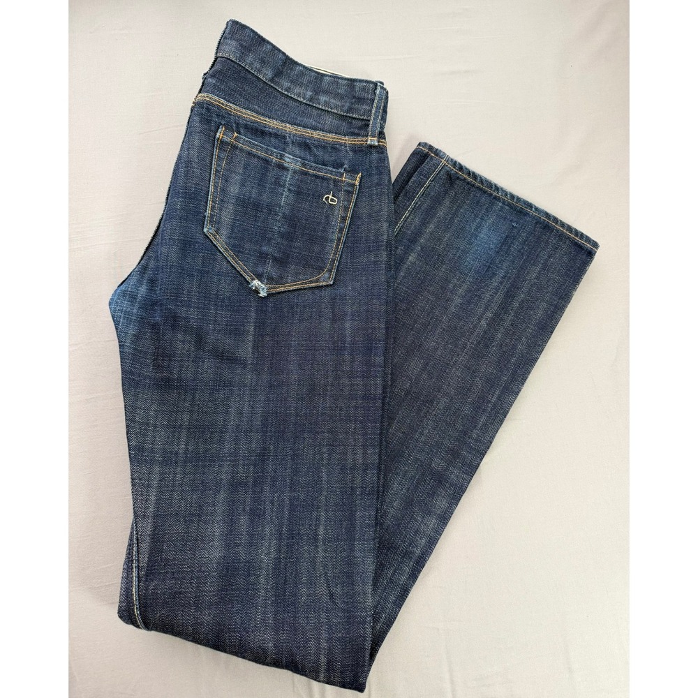 Rag & Bone Handmade in USA Dark Wash Straight Leg Button Fly Jeans Indigo 29